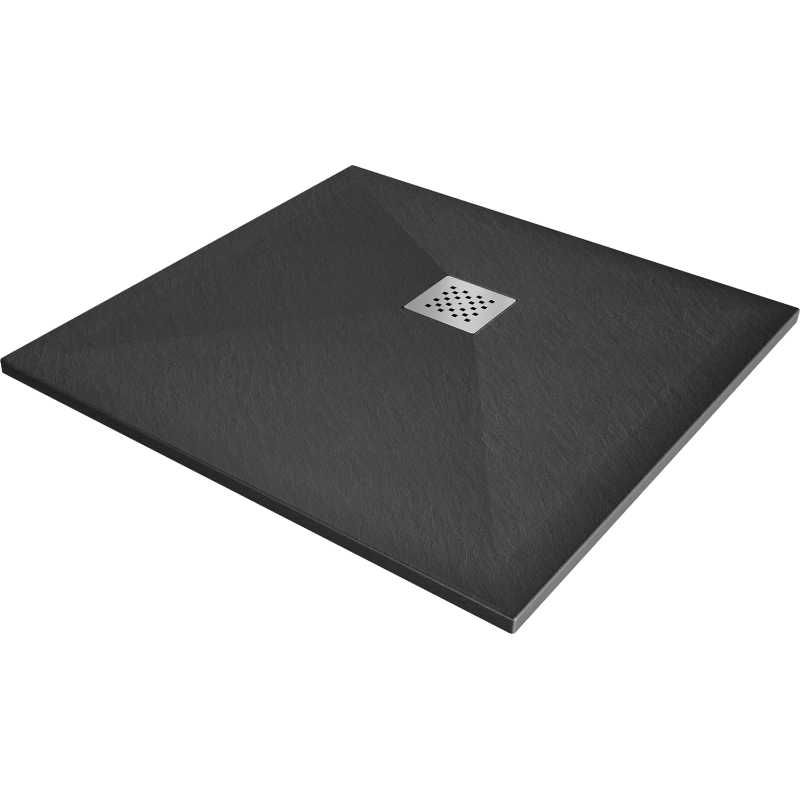 Mexen Stone+ square composite shower tray 90 x 90 cm, Anthracite - 44719090
