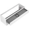 Mexen Rivel bathroom cabinet for under sink 140 cm, 2 drawers, fluted, white matte - 91A20-14047-2-BFF01