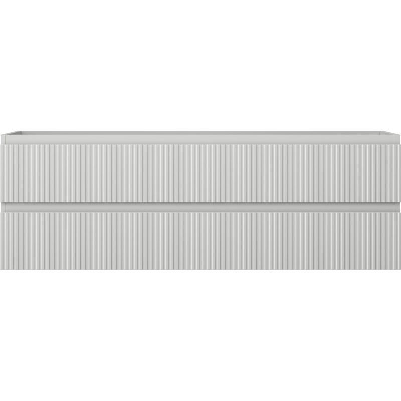 Mexen Rivel bathroom cabinet for under sink 140 cm, 2 drawers, fluted, matt grey - 91A20-14047-2-BFF62