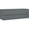 Mexen Rivel bathroom cabinet for washbasin 140 cm, 2 drawers, fluted, matte graphite - 91A20-14047-2-BFF66