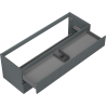 Mexen Rivel bathroom cabinet for washbasin 140 cm, 2 drawers, fluted, matte graphite - 91A20-14047-2-BFF66