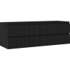 Mexen Rivel bathroom cabinet under the sink 140 cm, 2 drawers, grooved, matte black - 91A20-14047-2-BFF71