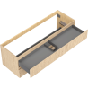 Mexen Rivel bathroom cabinet under the sink 140 cm, 2 drawers, fluted, oak - 91A20-14047-2-BFF81
