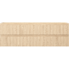Mexen Rivel bathroom cabinet under the sink 140 cm, 2 drawers, fluted, oak - 91A20-14047-2-BFF81