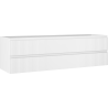 Mexen Rivel bathroom cabinet for washbasin 160 cm, 2 drawers, fluted, white matte - 91A20-16047-2-BFF01