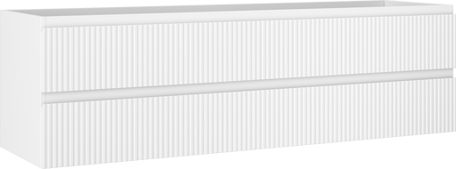 Mexen Rivel bathroom cabinet for washbasin 160 cm, 2 drawers, fluted, white matte - 91A20-16047-2-BFF01