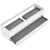 Mexen Rivel bathroom cabinet for washbasin 160 cm, 2 drawers, fluted, white matte - 91A20-16047-2-BFF01
