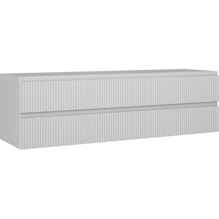 Mexen Rivel bathroom cabinet under sink 160 cm, 2 drawers, grooved, matte gray - 91A20-16047-2-BFF62