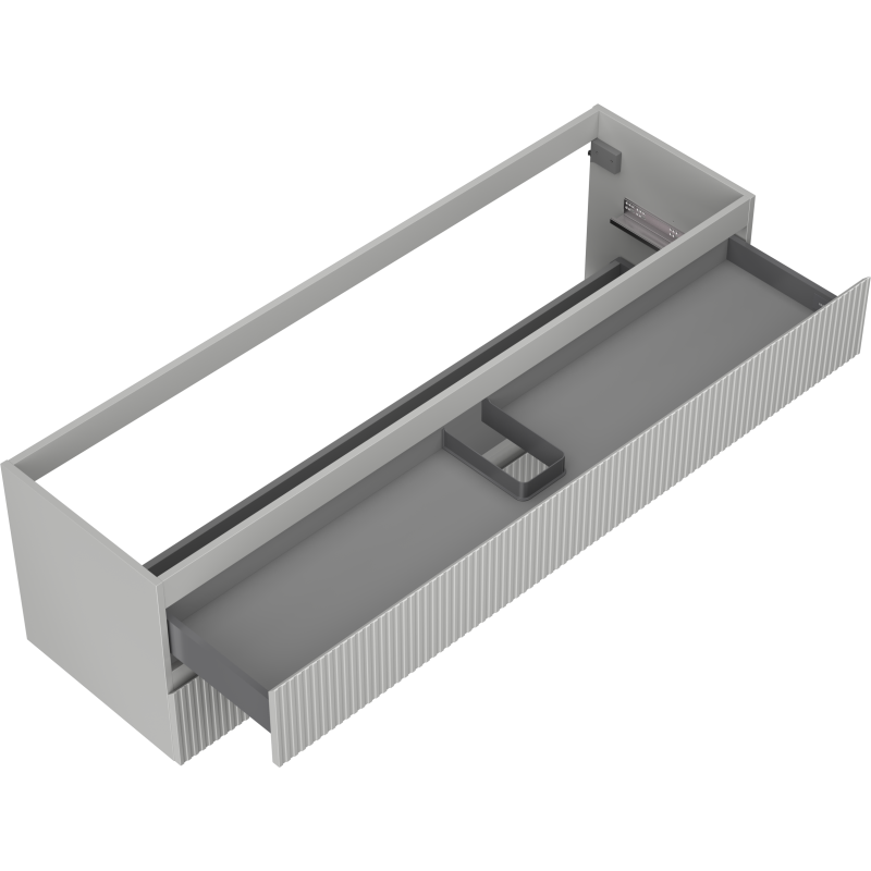 Mexen Rivel bathroom cabinet 160 cm, 2 drawers, grooved, matte grey - 91A20-16047-2-BFF62