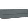 Mexen Rivel 160 cm Bathroom Cabinet Under Sink, 2 Drawers, Grooved, Matte Graphite - 91A20-16047-2-BFF66