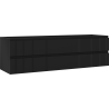 Mexen Rivel bathroom cabinet under sink 160 cm, 2 drawers, ribbed, matte black - 91A20-16047-2-BFF71