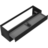 Mexen Rivel bathroom cabinet under sink 160 cm, 2 drawers, ribbed, matte black - 91A20-16047-2-BFF71