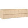 Mexen Rivel bathroom cabinet 160 cm, 2 drawers, fluted, oak - 91A20-16047-2-BFF81