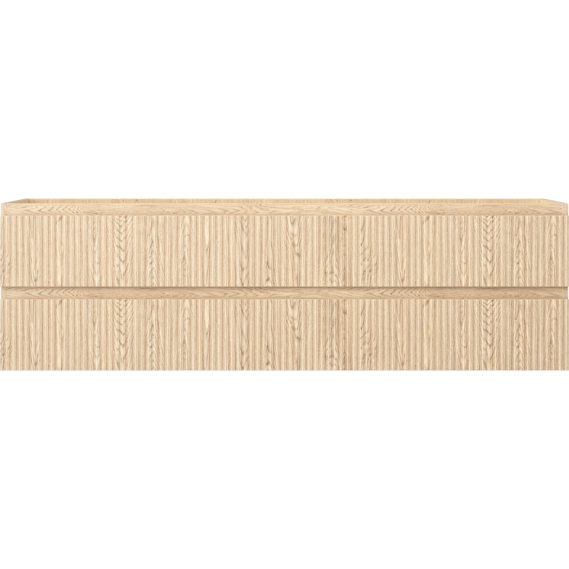 Mexen Rivel Bathroom Cabinet 160 cm, 2 Drawers, Ribbed, Oak - 91A20-16047-2-BFF81