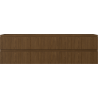 Mexen Rivel bathroom cabinet for wash basin 160 cm, 2 drawers, grooved, walnut - 91A20-16047-2-BFF86
