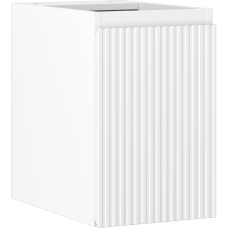 Mexen Rivel bathroom cabinet under sink 30 cm, 1 door, ribbed, white matte - 91A21-03047-1-BF01