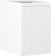 Mexen Rivel bathroom cabinet under sink 30 cm, 1 door, ribbed, white matte - 91A21-03047-1-BF01