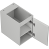 Mexen Rivel bathroom cabinet for washbasin 30 cm, 1 door, grooved, matte grey - 91A21-03047-1-BF62