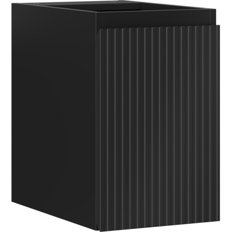 Mexen Rivel bathroom cabinet under sink 30 cm, 1 door, grooved, matte black - 91A21-03047-1-BF71