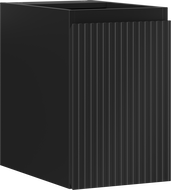 Mexen Rivel bathroom cabinet under sink 30 cm, 1 door, grooved, matte black - 91A21-03047-1-BF71