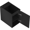 Mexen Rivel bathroom cabinet under sink 30 cm, 1 door, grooved, matte black - 91A21-03047-1-BF71