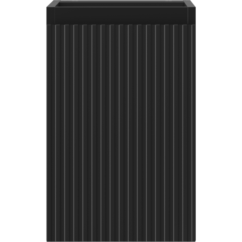 Mexen Rivel bathroom cabinet under sink 30 cm, 1 door, grooved, black matte - 91A21-03047-1-BF71