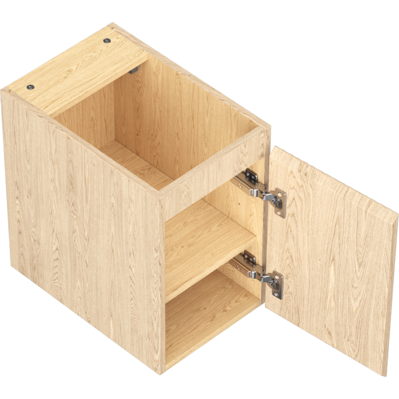 Mexen Rivel bathroom cabinet under sink 30 cm, 1 door, grooved, oak - 91A21-03047-1-BF81