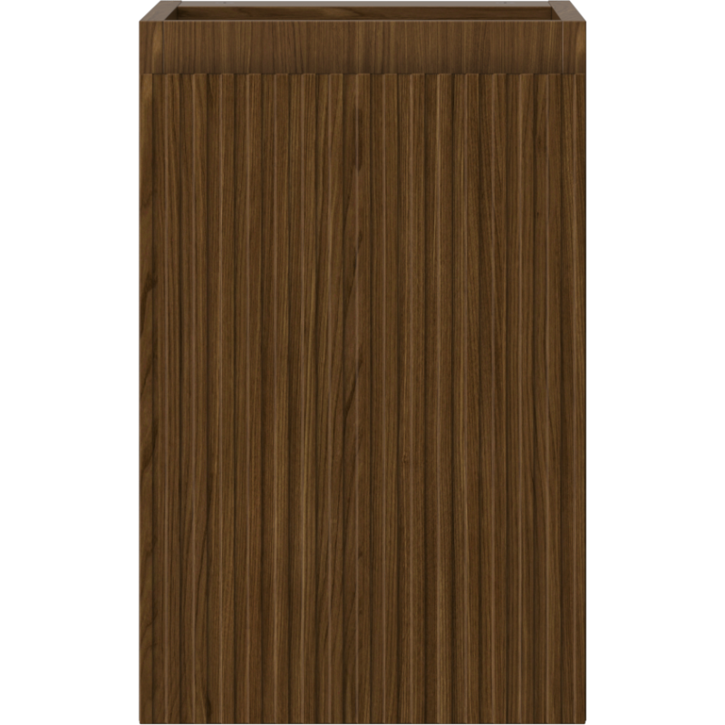 Mexen Rivel bathroom cabinet for washbasin 30 cm, 1 door, grooved, walnut - 91A21-03047-1-BF86