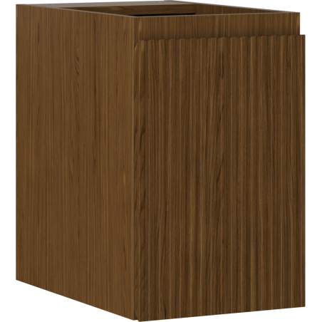 Mexen Rivel bathroom cabinet for washbasin 30 cm, 1 door, grooved, walnut - 91A21-03047-1-BF86