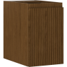 Mexen Rivel bathroom cabinet for washbasin 30 cm, 1 door, grooved, walnut - 91A21-03047-1-BF86