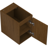 Mexen Rivel bathroom cabinet under-sink 30 cm, 1 door, fluted, walnut - 91A21-03047-1-BF86