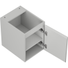 Mexen Rivel bathroom cabinet under sink 35 cm, 1 door, grooved, matte gray - 91A21-03547-1-BF62