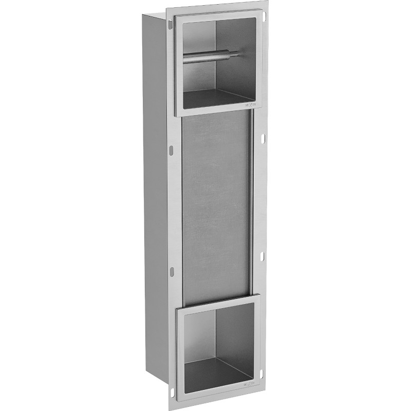 Mexen X-Wall-BP toilet paper holder with magazine, inox - 1914