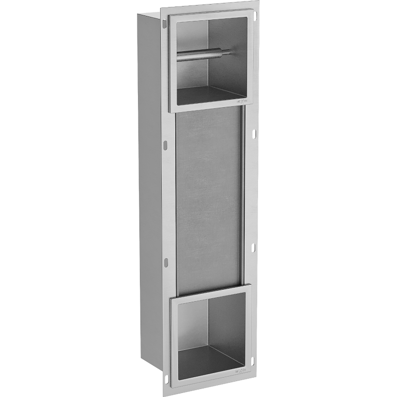 Mexen X-Wall-BP toilet roll holder with magazine, inox - 1914