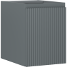 Mexen Rivel bathroom cabinet under-sink 35 cm, 1 door, fluted, matte graphite - 91A21-03547-1-BF66