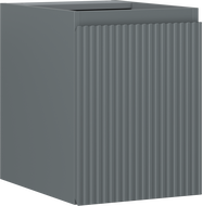 Mexen Rivel bathroom cabinet under-sink 35 cm, 1 door, fluted, matte graphite - 91A21-03547-1-BF66