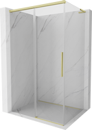Mexen Rox L sliding shower cabin 100 x 70 cm, transparent, gold brushed - 8C2L-100-070-55-00