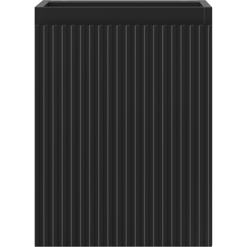 Mexen Rivel bathroom cabinet under sink 35 cm, 1 door, fluted, black matte - 91A21-03547-1-BF71