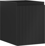 Mexen Rivel bathroom cabinet for washbasin 35 cm, 1 door, grooved, black matte - 91A21-03547-1-BF71