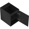 Mexen Rivel bathroom cabinet for washbasin 35 cm, 1 door, grooved, black matte - 91A21-03547-1-BF71