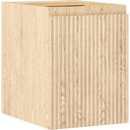 Mexen Rivel bathroom cabinet for washbasin 35 cm, 1 door, fluted, oak - 91A21-03547-1-BF81