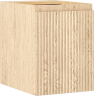 Mexen Rivel bathroom cabinet for washbasin 35 cm, 1 door, fluted, oak - 91A21-03547-1-BF81