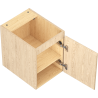 Mexen Rivel bathroom cabinet under sink 35 cm, 1 door, fluted, oak - 91A21-03547-1-BF81