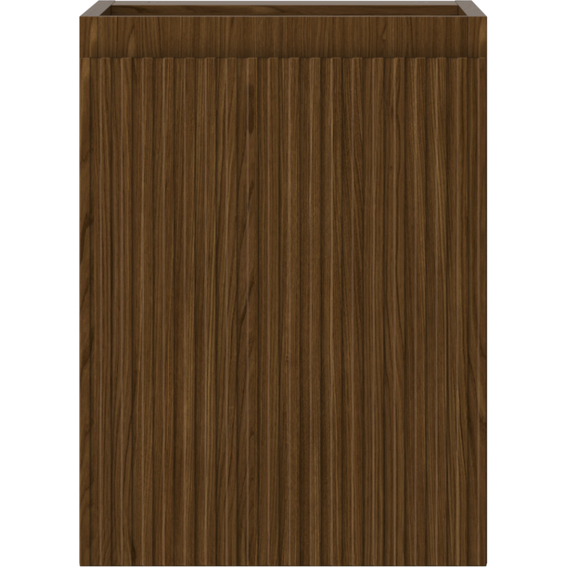 Mexen Rivel bathroom cabinet for sink 35 cm, 1 door, grooved, walnut - 91A21-03547-1-BF86