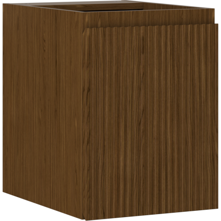 Mexen Rivel Bathroom Cabinet Under Sink 35 cm, 1 Door, Fluted, Walnut - 91A21-03547-1-BF86