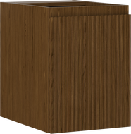 Mexen Rivel bathroom cabinet for sink 35 cm, 1 door, grooved, walnut - 91A21-03547-1-BF86