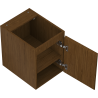 Mexen Rivel bathroom cabinet for sink 35 cm, 1 door, grooved, walnut - 91A21-03547-1-BF86