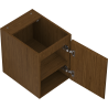 Mexen Rivel Bathroom Cabinet Under Sink 35 cm, 1 Door, Fluted, Walnut - 91A21-03547-1-BF86