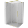 Mexen Rox L sliding shower cabin 95 x 75 cm, transparent, brushed gold - 8C2L-095-075-55-00
