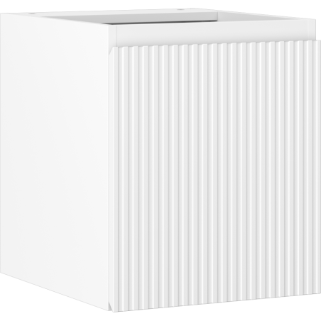 Mexen Rivel bathroom cabinet 40 cm, 1 door, fluted, matte white - 91A21-04047-1-BF01